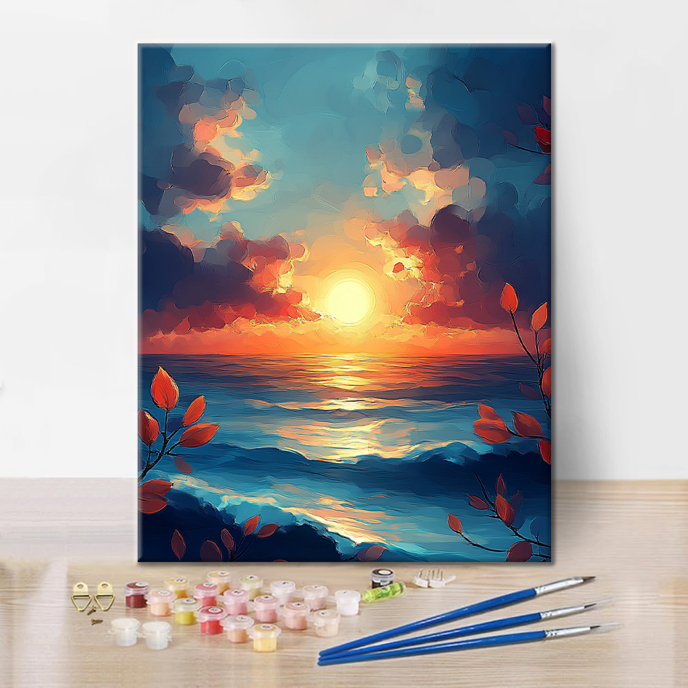 Tramonto sul mare - Dipingere con i Numeri