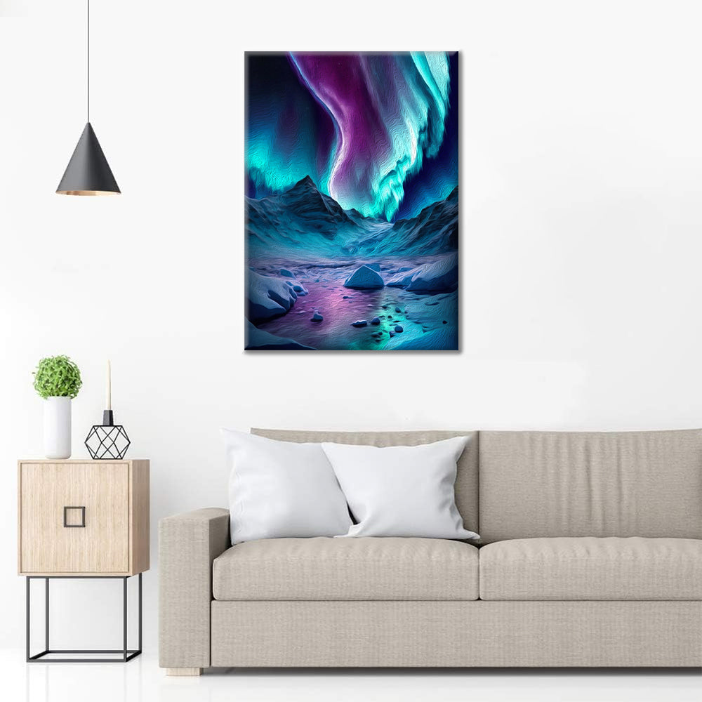 Aurora Boreale Blu - Dipingere con i Numeri