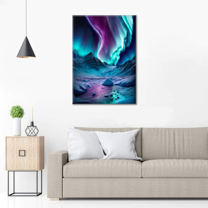 Aurora Boreale Blu - Dipingere con i Numeri