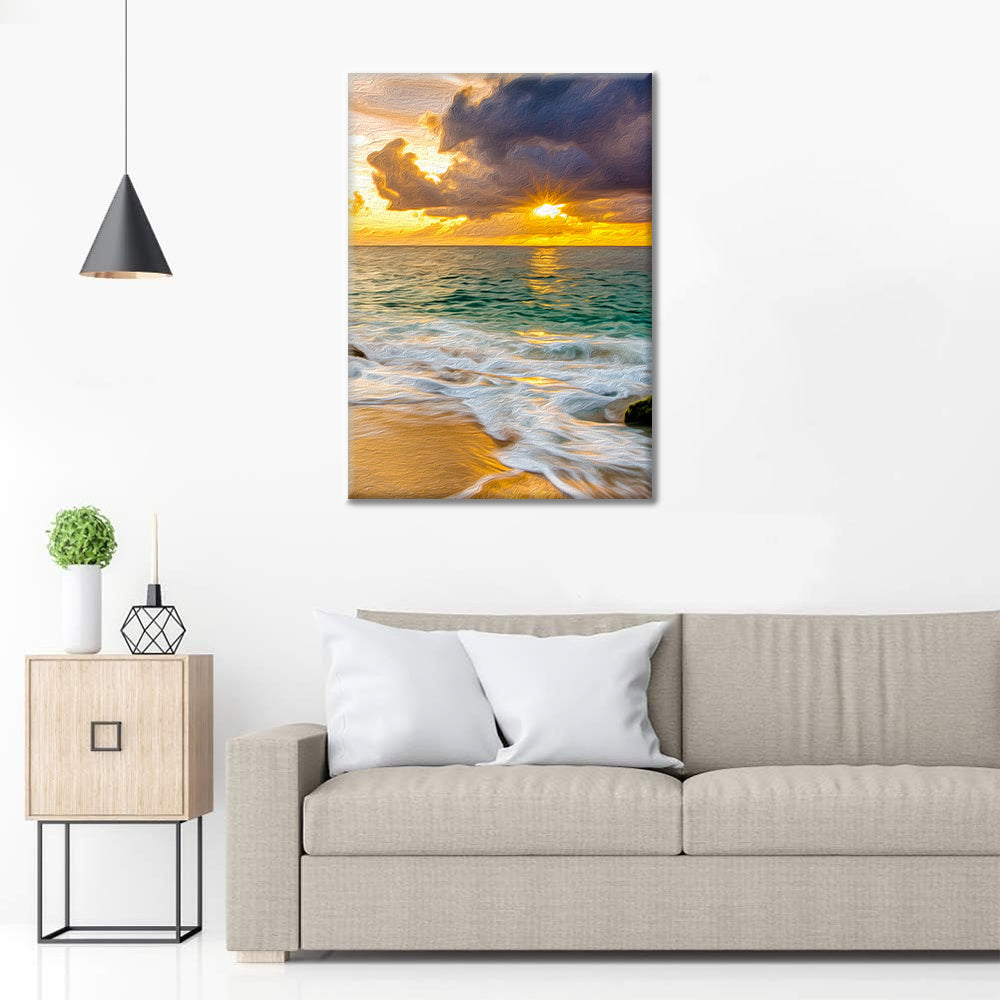 Tramonto sulla spiaggia - Dipingere con i Numeri