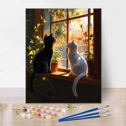 Gatto alla finestra - Dipingere con i Numeri