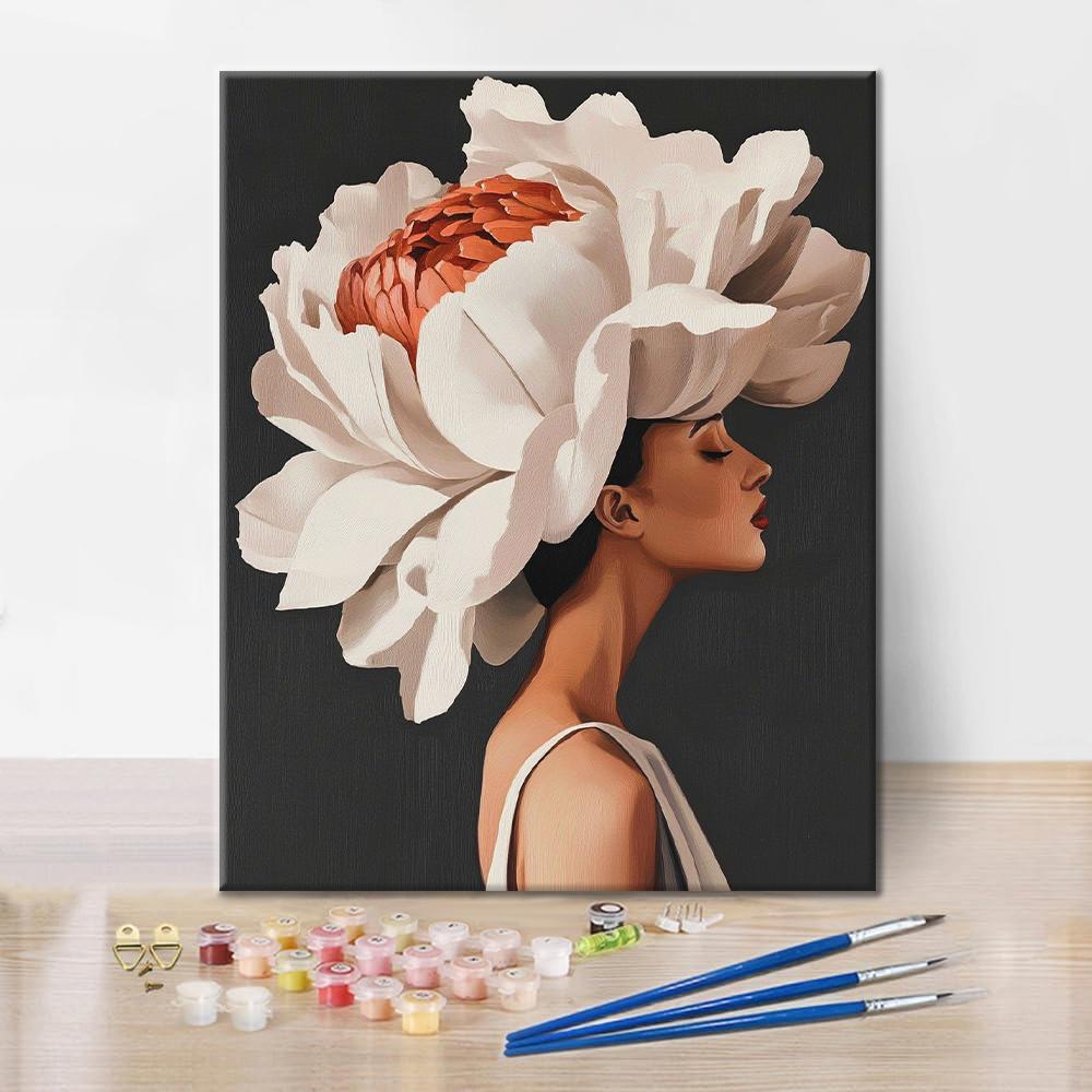 Fiore e donna - Dipingere con i Numeri