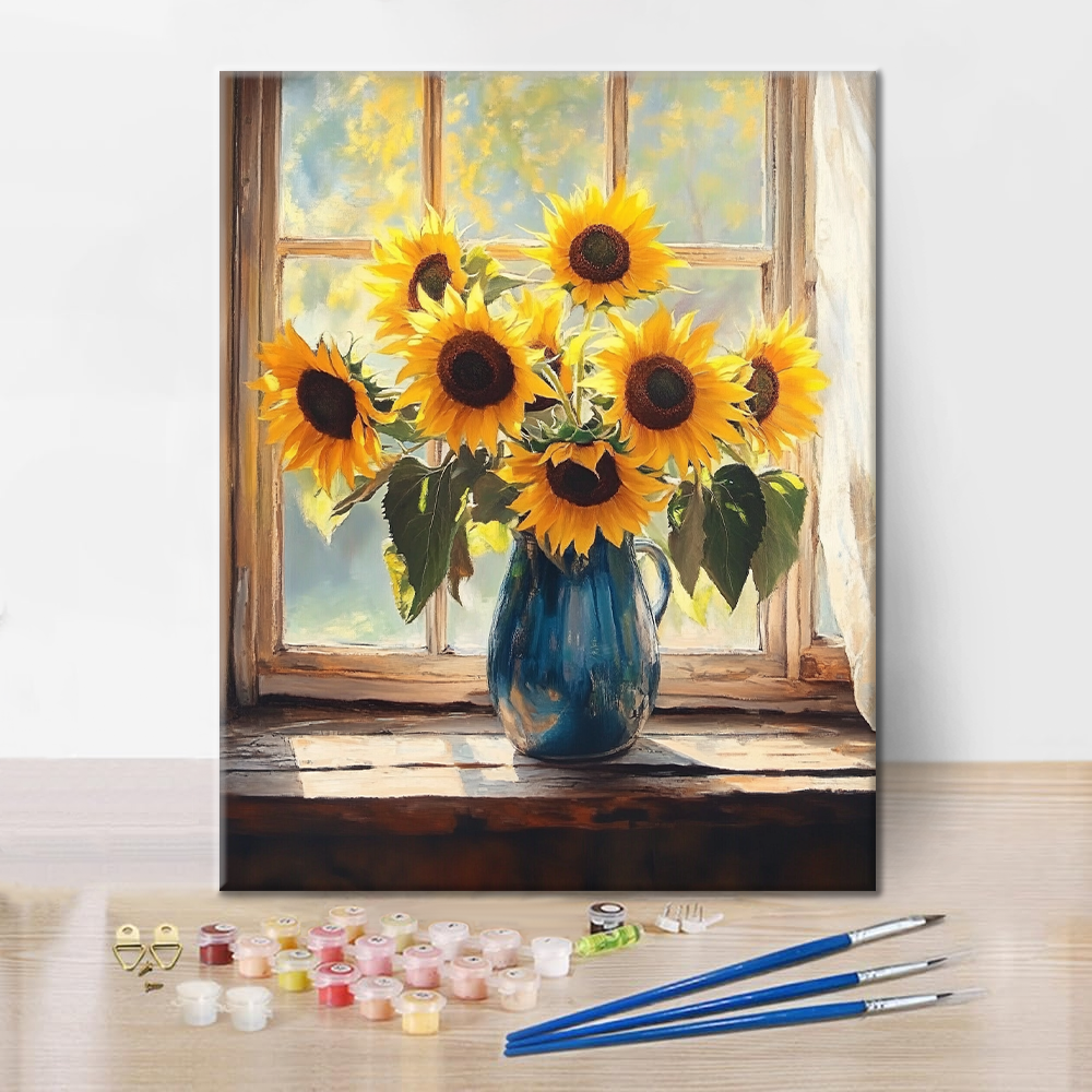Girasoli alla Finestra - Dipingere con i Numeri