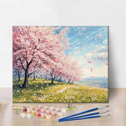 Campi di ciliegi in fiore - Dipingere con i Numeri