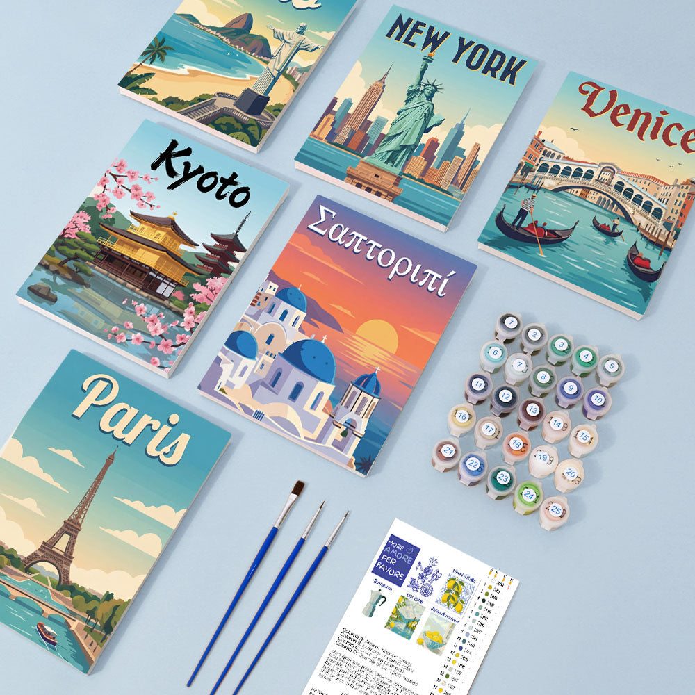 Edifici famosi - Dipingere con i Numeri