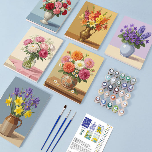 Fiori in vaso - Dipingere con i Numeri