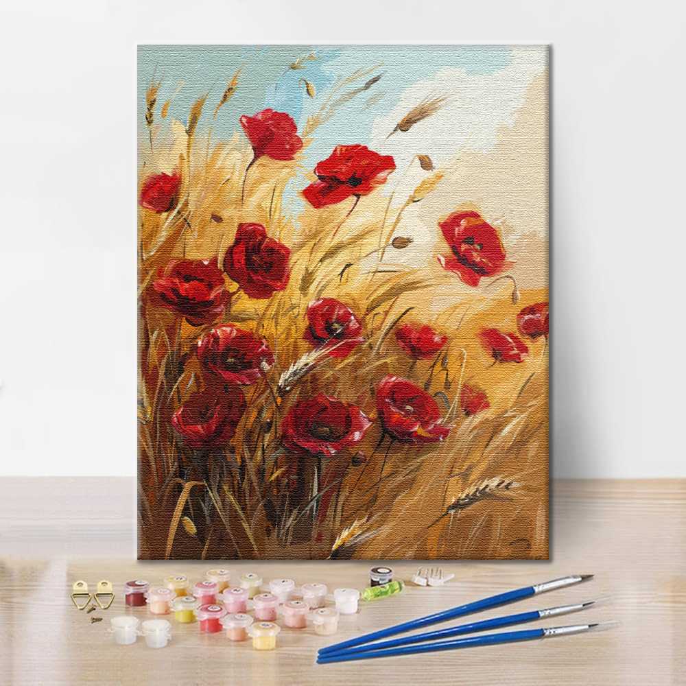 Campo di grano e fiori - Dipingere con i Numeri
