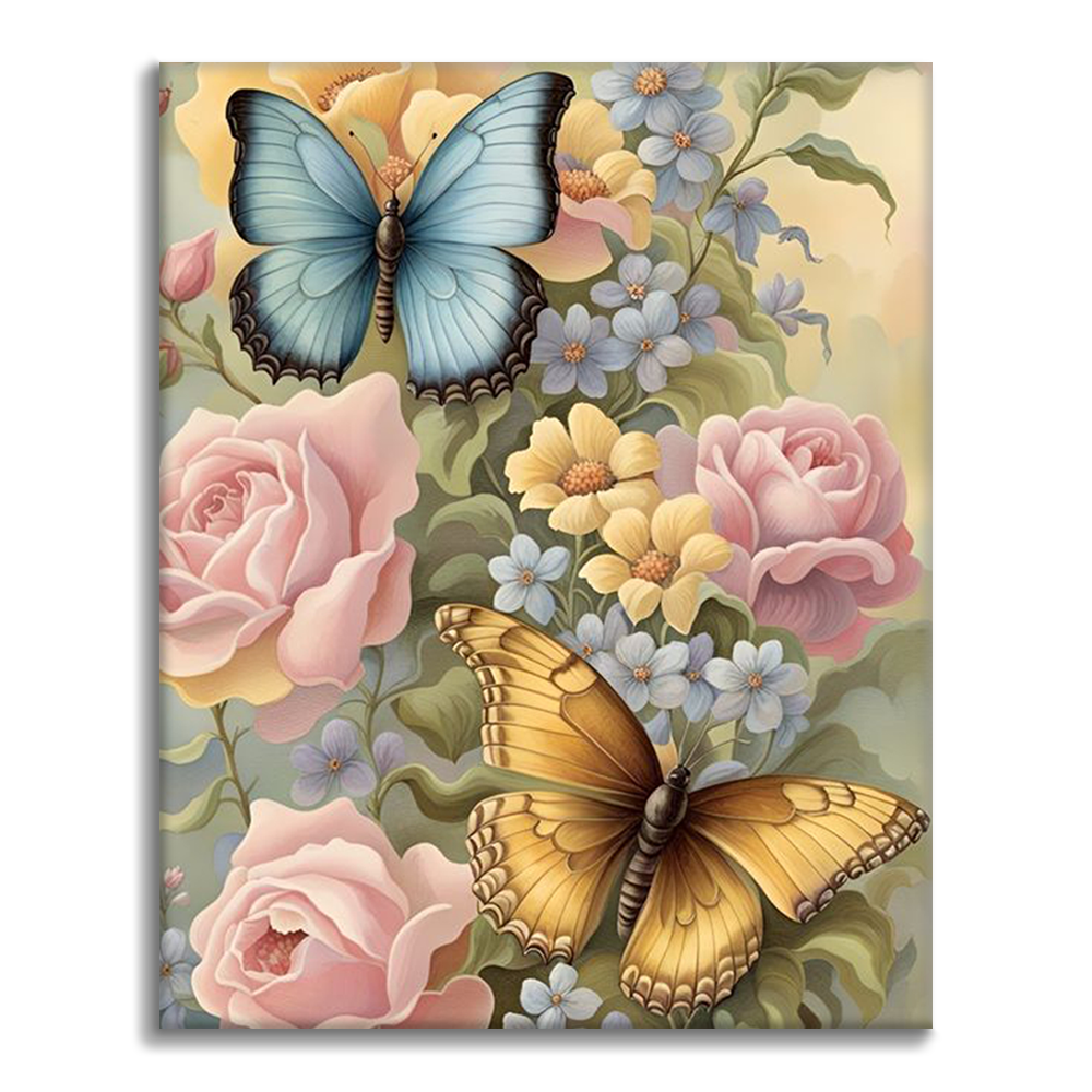 Fiori e Farfalle - Dipingere con i Numeri