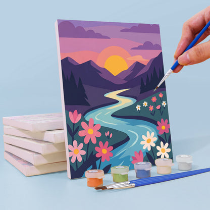 Montagne e fiori - Dipingere con i Numeri