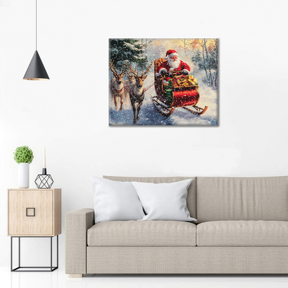 Babbo Natale e alce - Dipingere con i Numeri