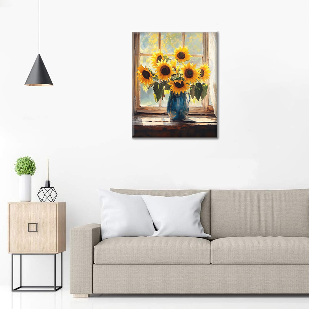 Girasoli alla Finestra - Dipingere con i Numeri