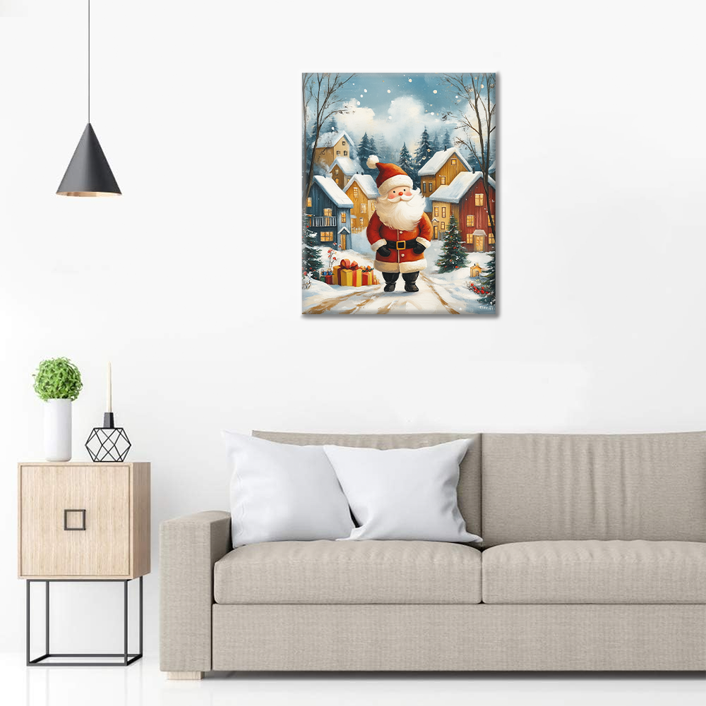 Babbo Natale nel paese delle meraviglie invernale - Dipingere con i Numeri