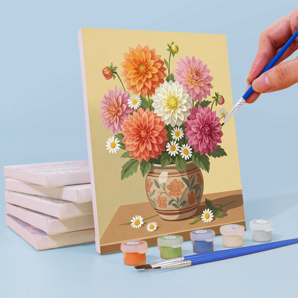 Fiori in vaso - Dipingere con i Numeri