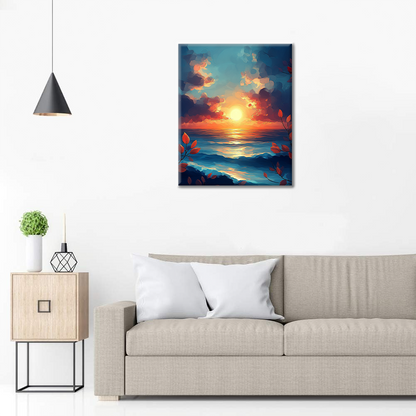 Tramonto sul mare - Dipingere con i Numeri