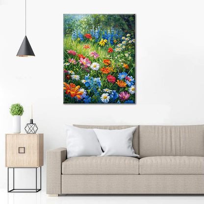 Mural di fiori acquerellati - Dipingere con i Numeri