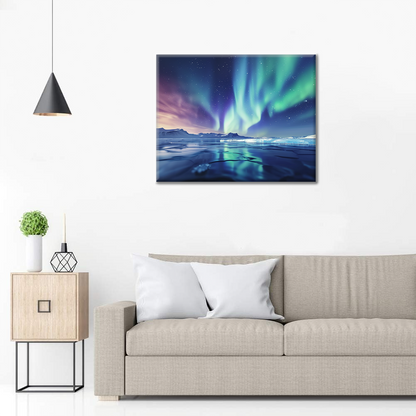 Aurora e lago - Dipingere con i Numeri