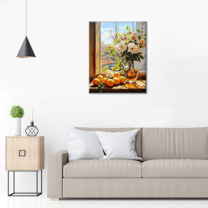 Frutta e fiori alla finestra - Dipingere con i Numeri