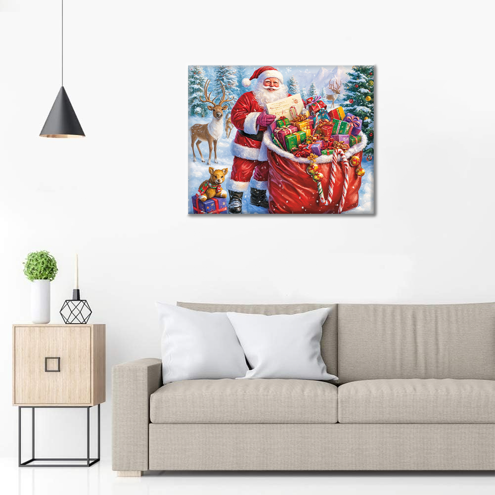 Sacchetto regalo di Babbo Natale - Dipingere con i Numeri