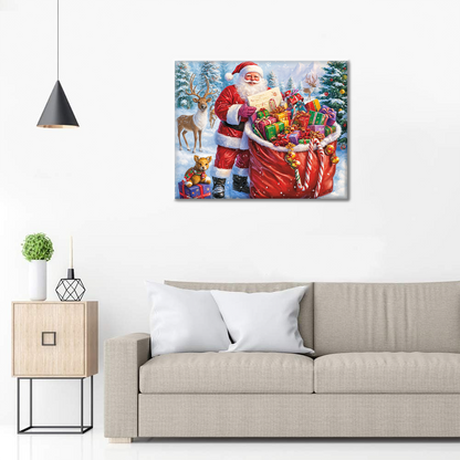 Sacchetto regalo di Babbo Natale - Dipingere con i Numeri