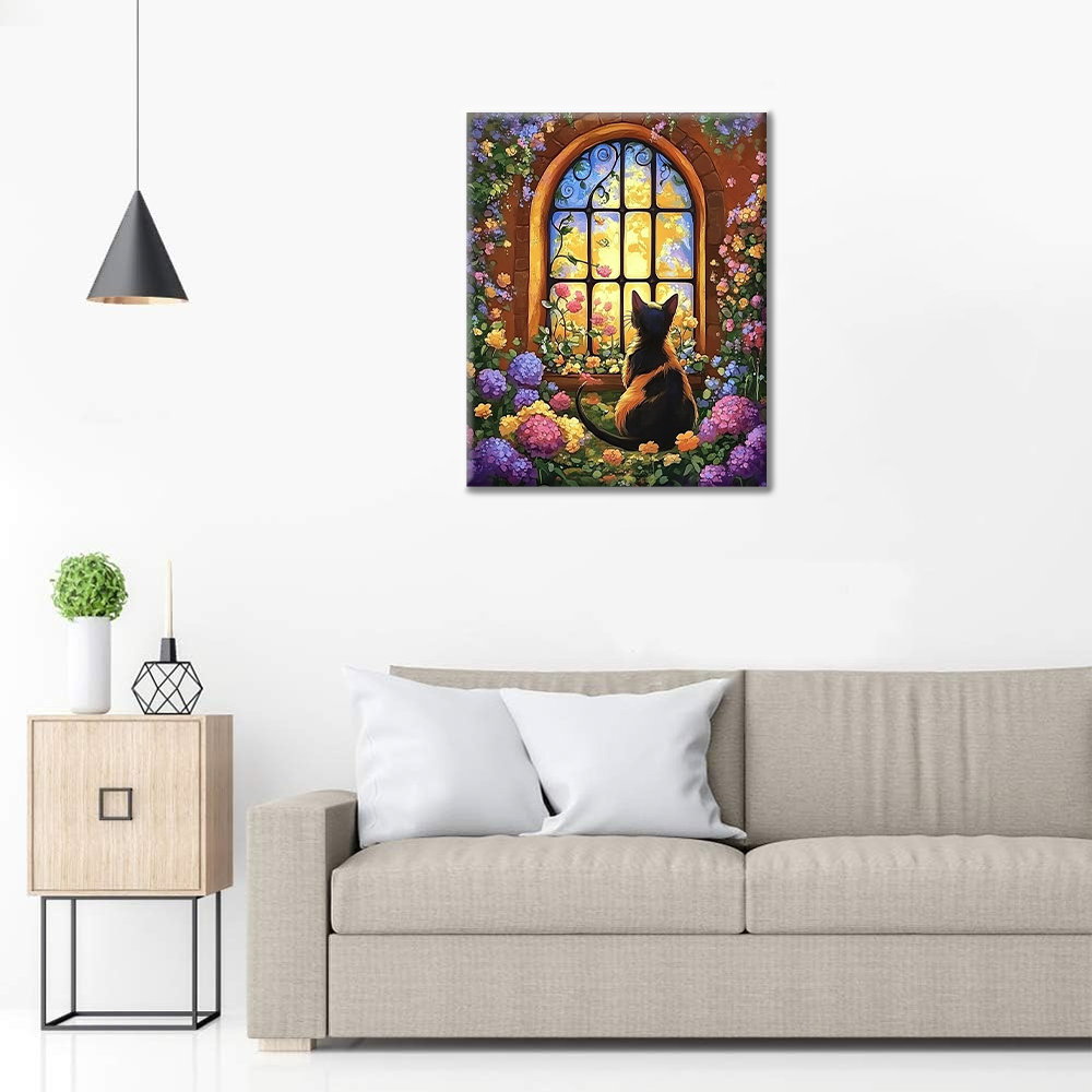 Fiori e gatti - Dipingere con i Numeri