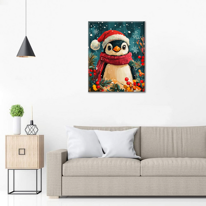 Pinguino di Natale - Dipingere con i Numeri