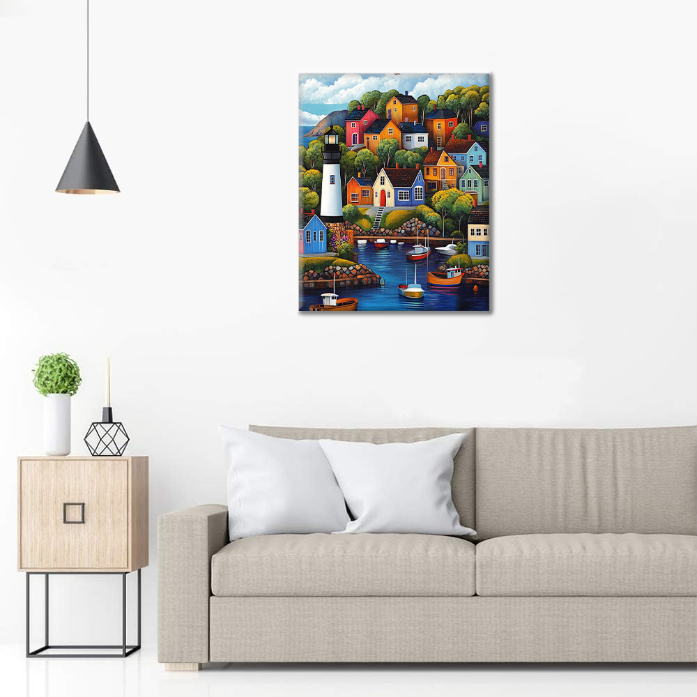 Villaggio colorato - Dipingere con i Numeri