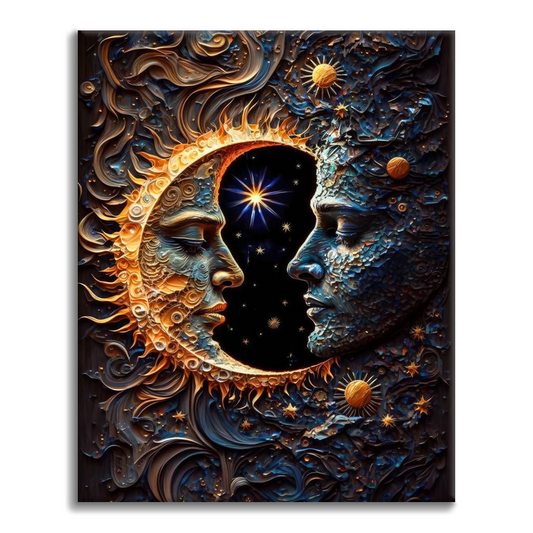 Armonia Cosmica: Sole e Luna - Dipingere con i Numeri