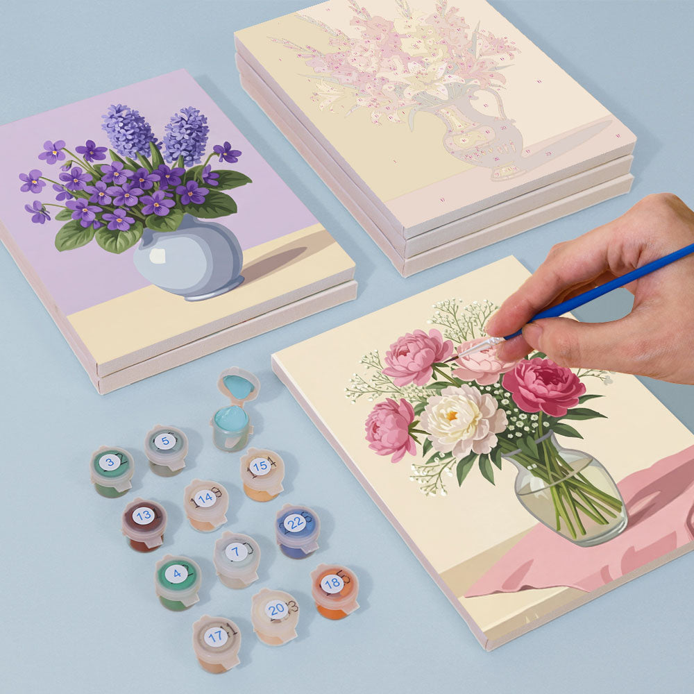 Fiori in vaso - Dipingere con i Numeri