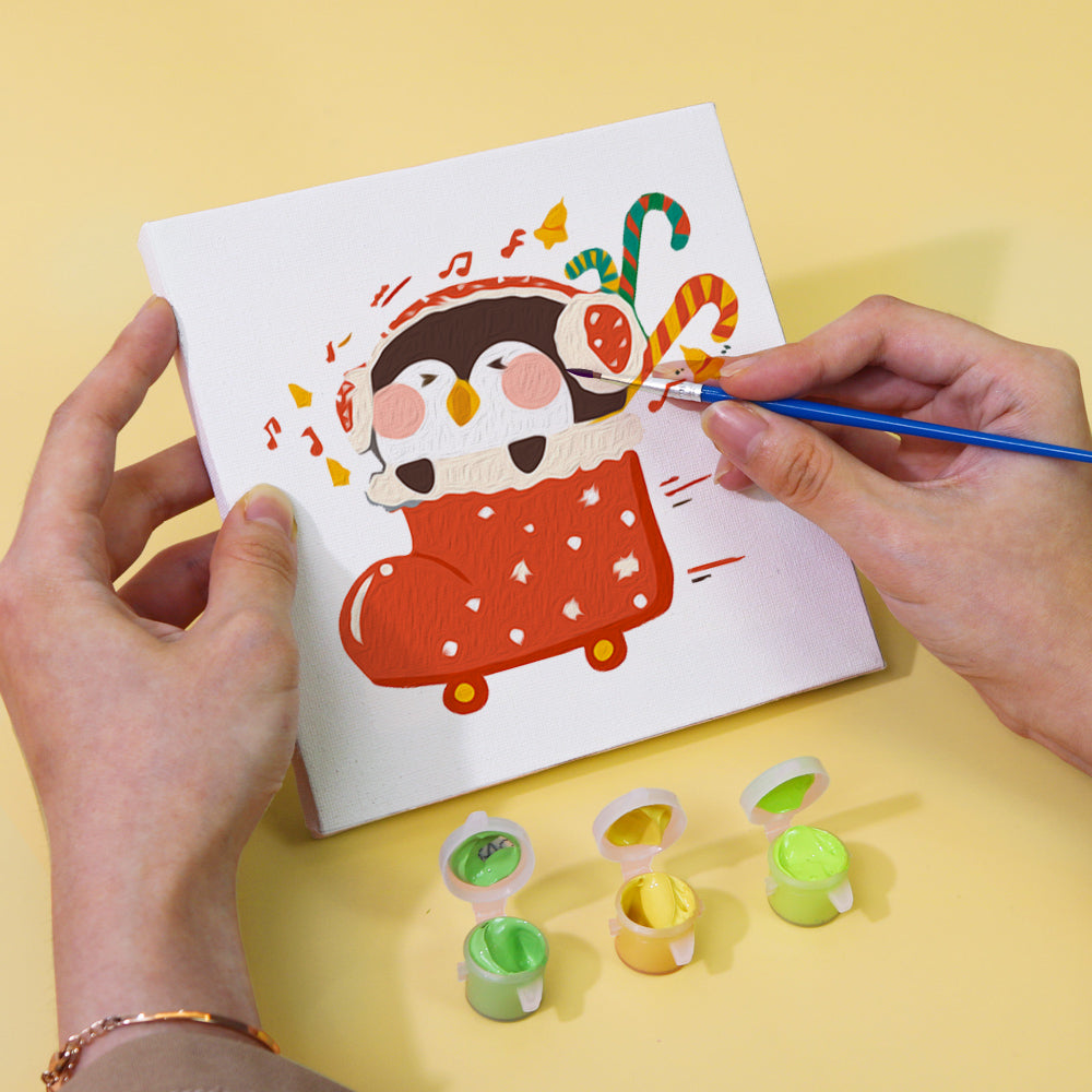 Pinguino di Natale - Dipingere con i Numeri