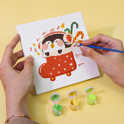Pinguino di Natale - Dipingere con i Numeri