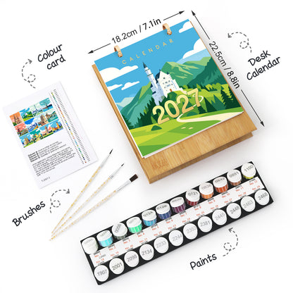 Edizione Botanica - Calendario da Scrivania 2027 da Dipingere con i Numeri