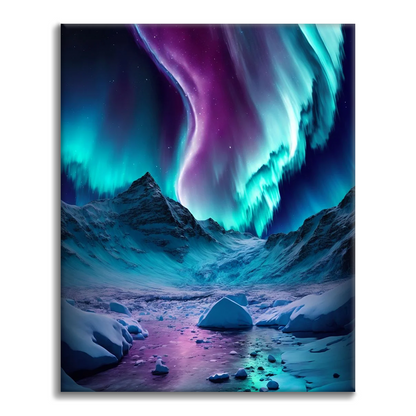 Aurora Boreale Blu - Dipingere con i Numeri