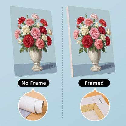 Fiori in vaso - Dipingere con i Numeri
