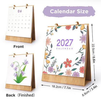 Edizione Fiori - Calendario da Scrivania 2027 da Dipingere con i Numeri