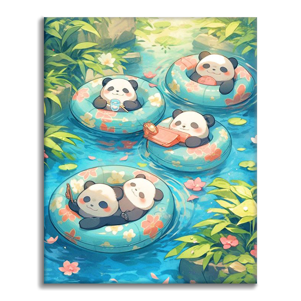 Panda carino - Dipingere con i Numeri
