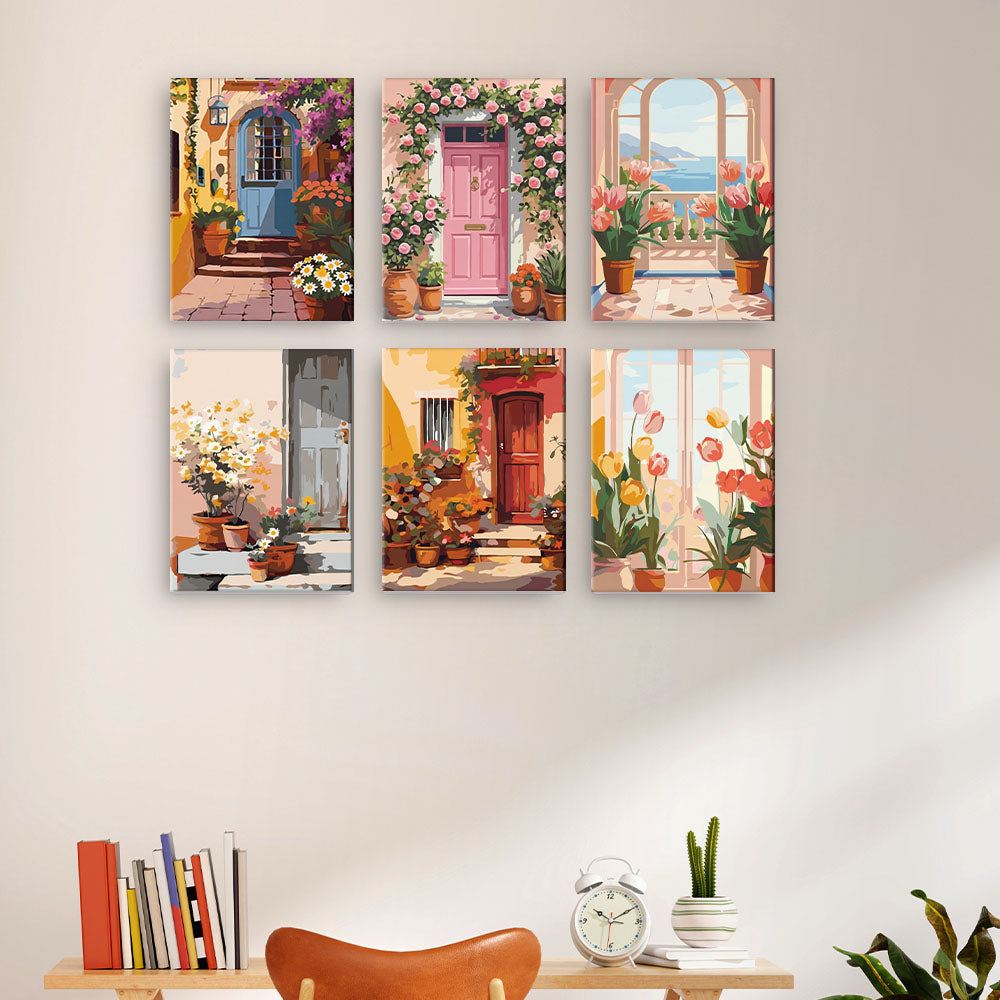 Porte in fiore - Dipingere con i Numeri