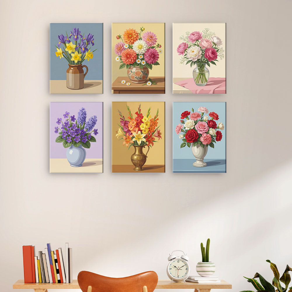 Fiori in vaso - Dipingere con i Numeri