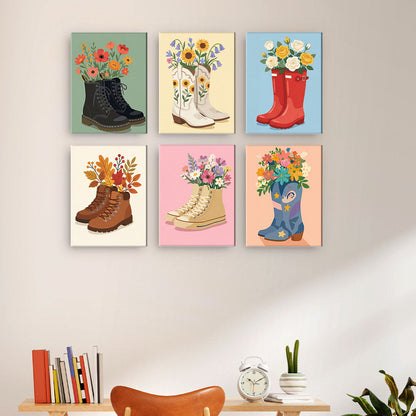 Fiori nelle scarpe - Dipingere con i Numeri