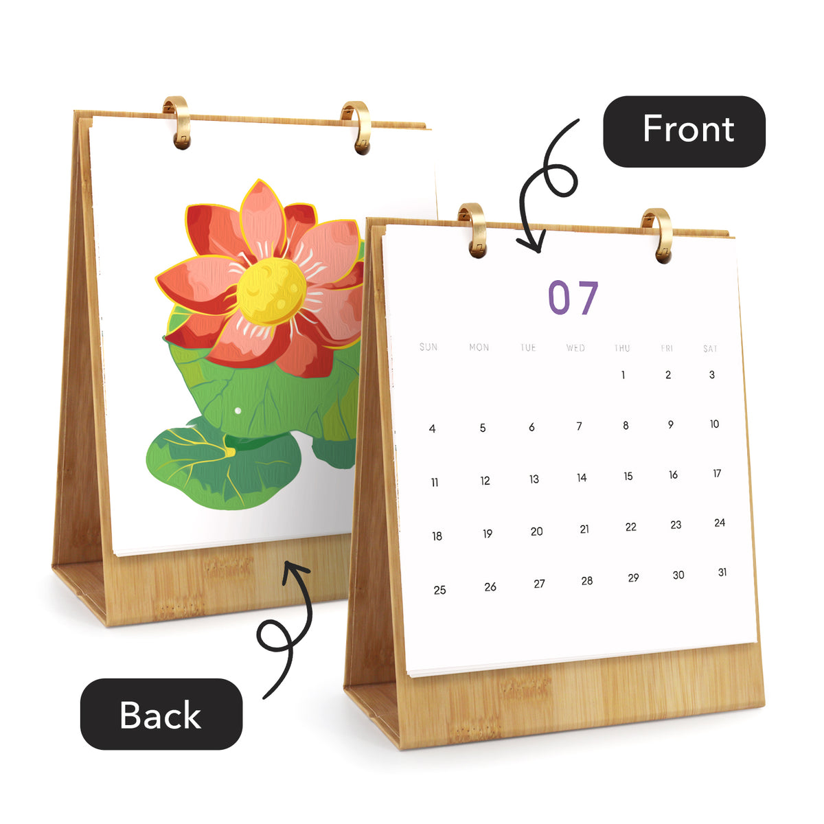 Edizione Fiori - Calendario da Scrivania 2027 da Dipingere con i Numeri