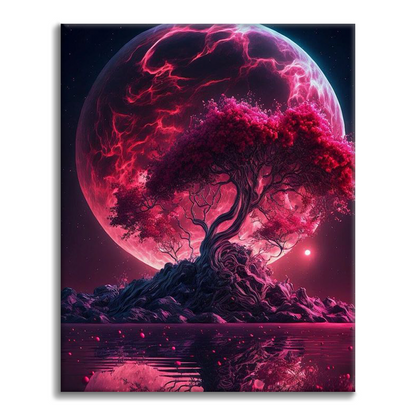 Alberi al chiaro di luna - Dipingere con i Numeri
