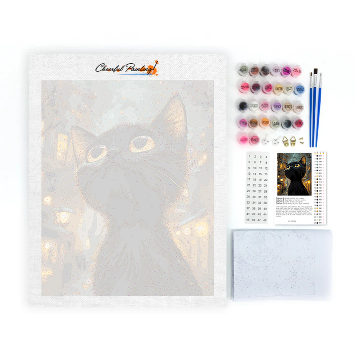 Gatto nero - Dipingere con i Numeri