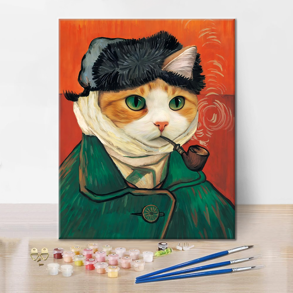 Autoritratto di Gatto - Dipingere con i Numeri