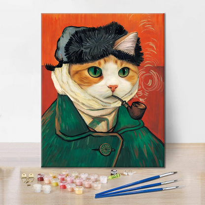 Autoritratto di Gatto - Dipingere con i Numeri