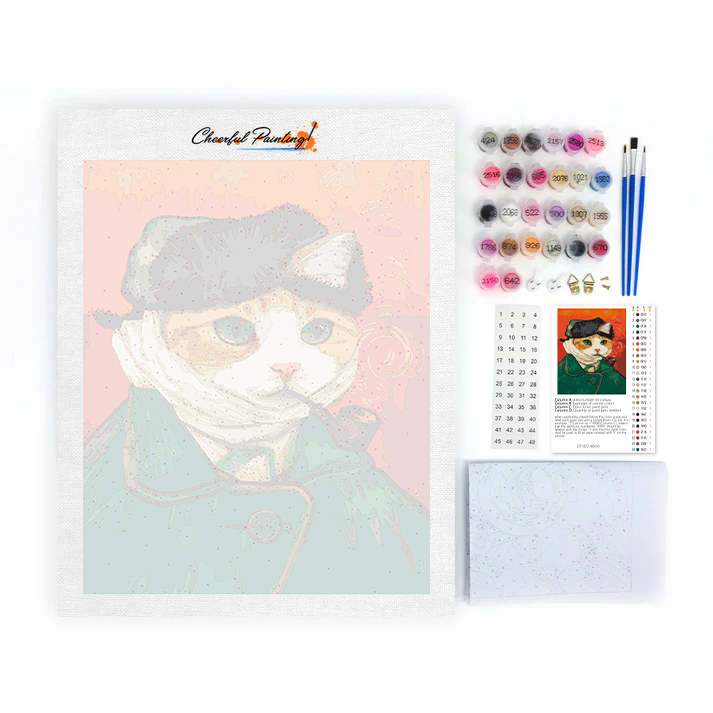Autoritratto di Gatto - Dipingere con i Numeri