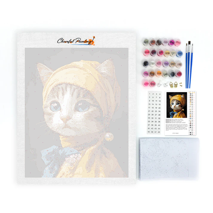 Gatto con Orecchino di Perla - Dipingere con i Numeri