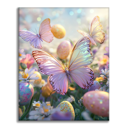 Farfalle e Uova di Primavera - Dipingere con i Numeri