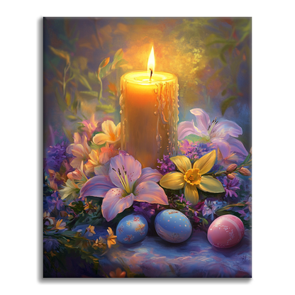 Lume di Candela Pasquale - Dipingere con i Numeri