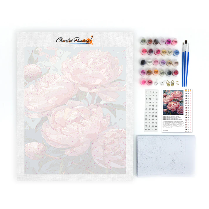 Peonie rosa - Dipingere con i Numeri