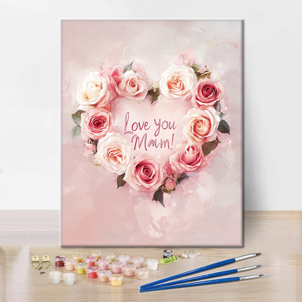 Corona di rose – Dipingi con i numeri