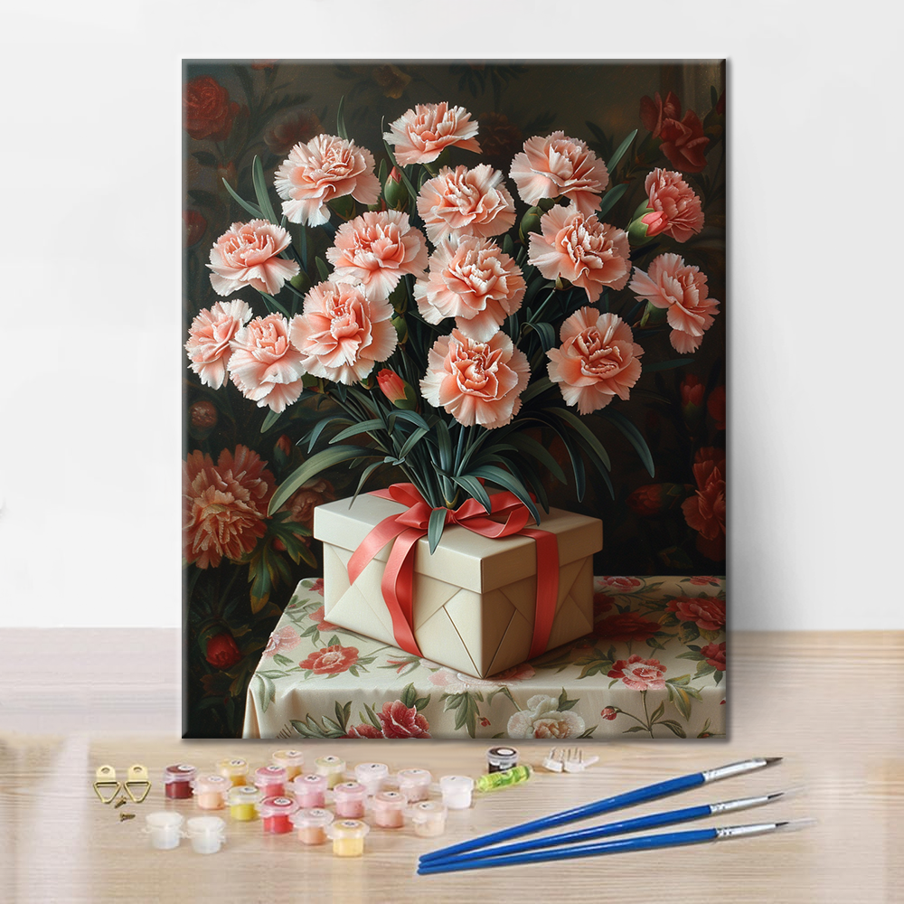 Garofano con regalo – Dipingi con i numeri